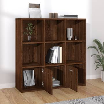 Book Cabinet Brown Oak 98x30x98 cm