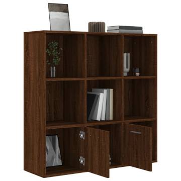 Book Cabinet Brown Oak 98x30x98 cm