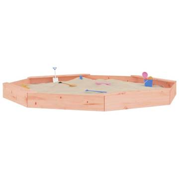 Sandbox with Seats Octagon Solid Wood Douglas