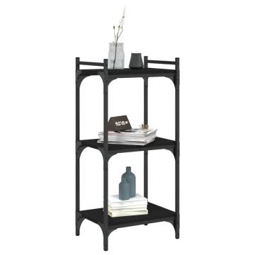 Bookcase 3-Tier Black 40x30x86 cm Engineered Wood