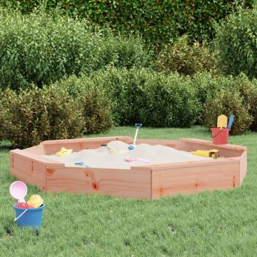 Sandbox with Seats Octagon Solid Wood Douglas