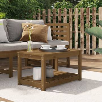 Garden Table Honey Brown 82.5x50.5x45 cm Solid Wood Pine