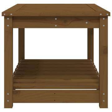 Garden Table Honey Brown 82.5x50.5x45 cm Solid Wood Pine