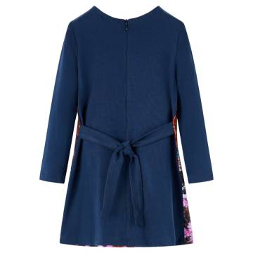 Kids' Dress with Long Sleeves Navy 92