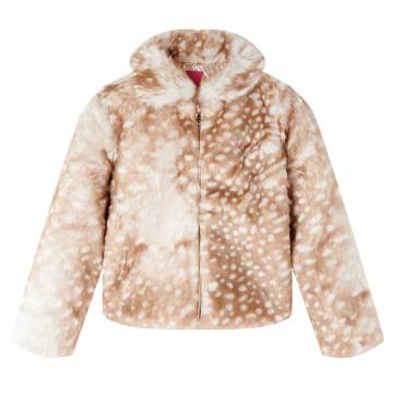 Kids' Coat Faux Fur Cognac 140