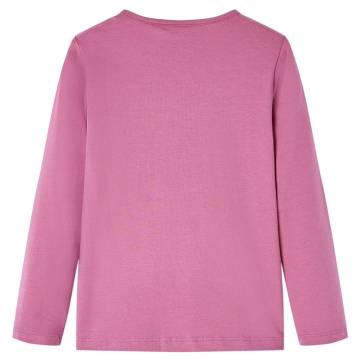 Kids' T-shirt with Long Sleeves Raspberry 128