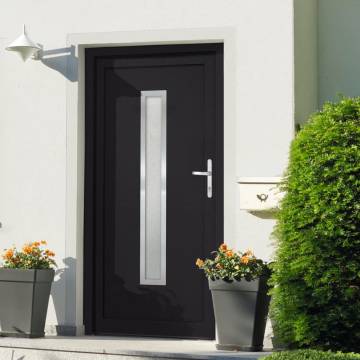 Front Door Anthracite 98x200 cm PVC