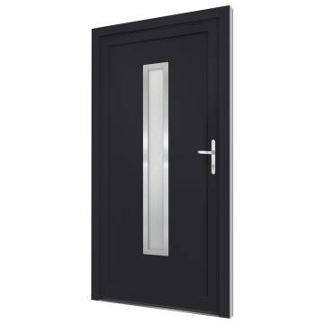 Front Door Anthracite 98x200 cm PVC