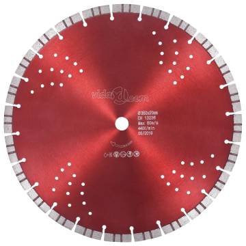 Diamond Cutting Disc with Turbo and Holes Steel 350 mm