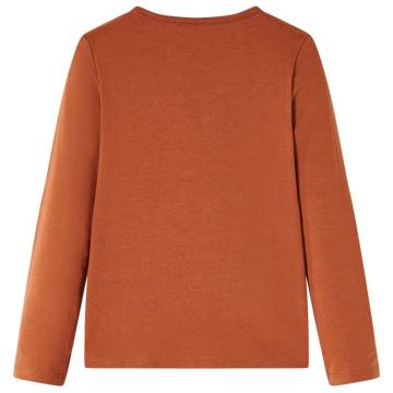 Kids' T-shirt with Long Sleeves Cognac 104