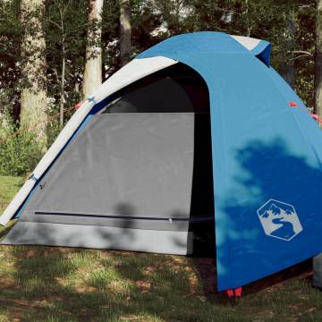 Camping Tent 2-Person Blue Waterproof