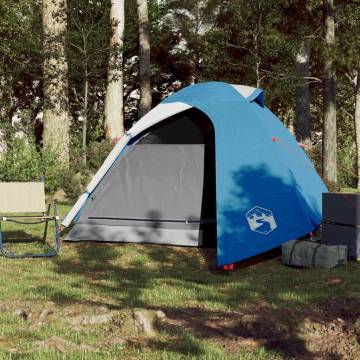 Camping Tent 2-Person Blue Waterproof