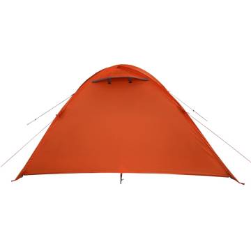 Camping Tent 4-Person Grey and Orange Waterproof