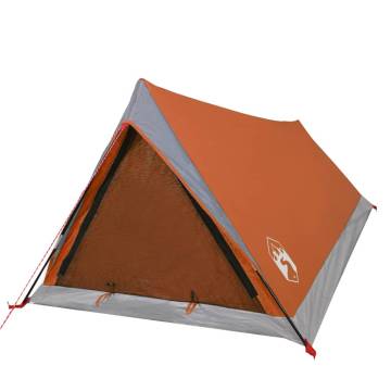 Camping Tent 2-Person Grey and Orange Waterproof