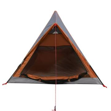 Camping Tent 2-Person Grey and Orange Waterproof