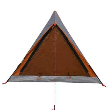 Camping Tent 2-Person Grey and Orange Waterproof