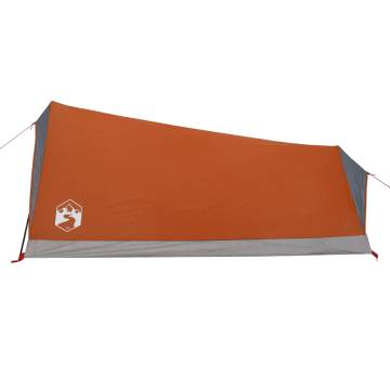 Camping Tent 2-Person Grey and Orange Waterproof