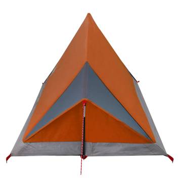 Camping Tent 2-Person Grey and Orange Waterproof