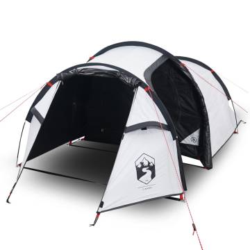 Camping Tent 3-Person White Blackout Fabric Waterproof