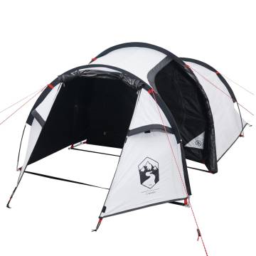 Camping Tent 3-Person White Blackout Fabric Waterproof