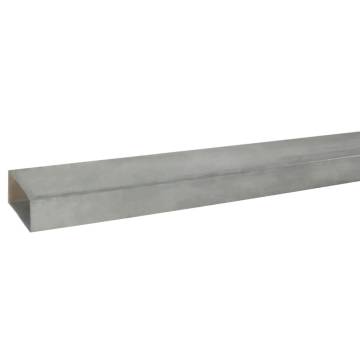 Garden Fence Posts 10 pcs Silver 260 cm Steel