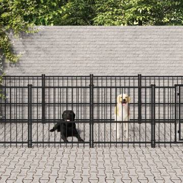 Outdoor Dog Kennel Steel 18.77 m²