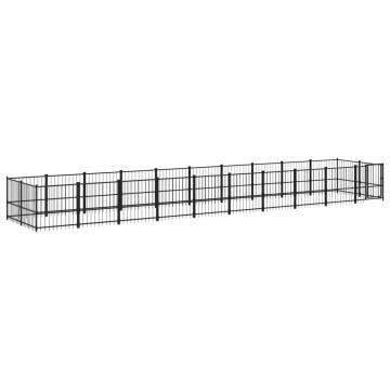 Outdoor Dog Kennel Steel 18.77 m²