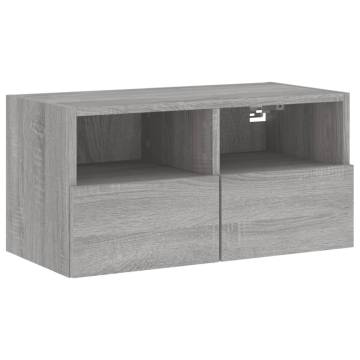 5 Piece TV Wall Units Grey Sonoma Engineered Wood