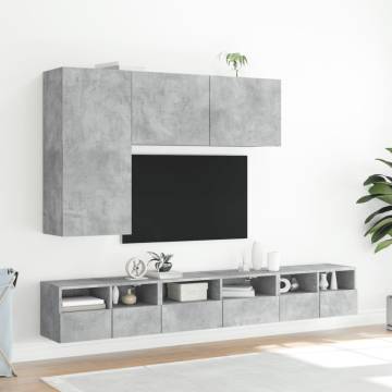 TV Wall Cabinet Concrete Grey 60x30x30 cm Engineered Wood