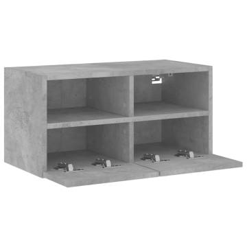 TV Wall Cabinet Concrete Grey 60x30x30 cm Engineered Wood