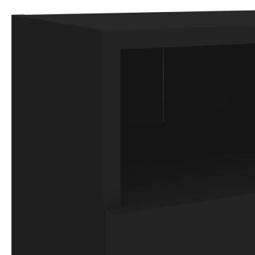 TV Wall Cabinets 2 pcs Black 40x30x30 cm Engineered Wood