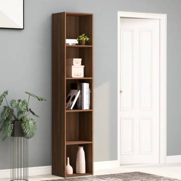 Book Cabinet Brown Oak 40x30x189 cm Engineered Wood