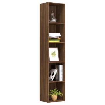 Book Cabinet Brown Oak 40x30x189 cm Engineered Wood