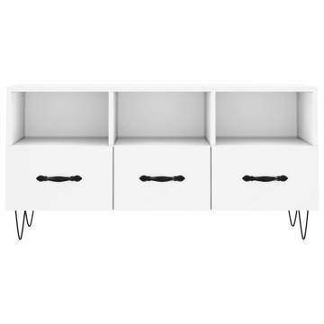 TV Cabinet White 102x36x50 cm Engineered Wood