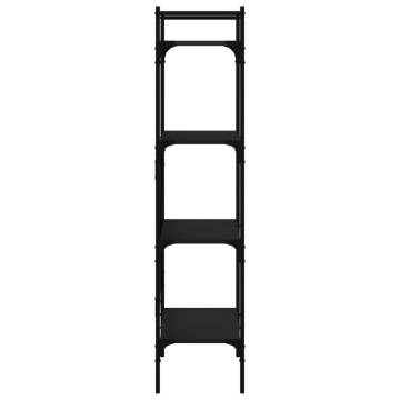 Bookcase 4-Tier Black 56x31.5x138.5 cm Engineered Wood