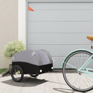 Bike Trailer Black and Grey 30 kg Iron