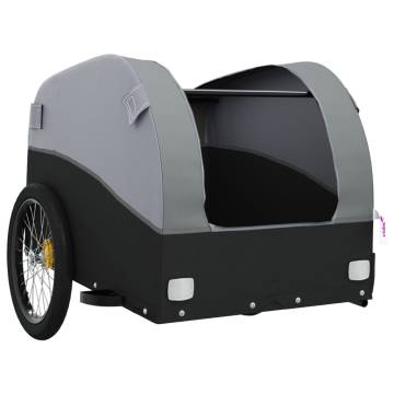 Bike Trailer Black and Grey 30 kg Iron