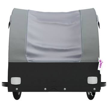 Bike Trailer Black and Grey 30 kg Iron