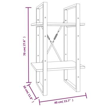 2-Tier Book Cabinet Grey Sonoma 40x30x70 cm Engineered Wood