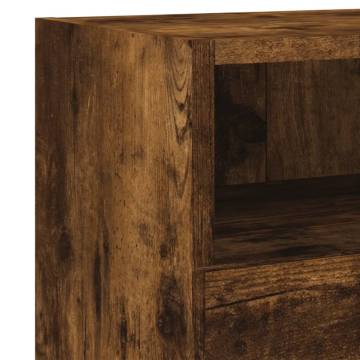 TV Wall Cabinet Smoked Oak 60x30x30 cm Engineered Wood