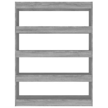 Book Cabinet/Room Divider Grey Sonoma 100x30x135 cm