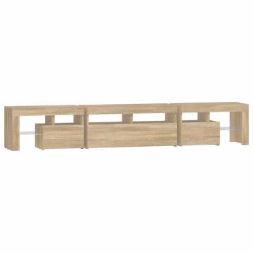 TV Cabinet with LED Lights Sonoma Oak 230x36.5x40 cm