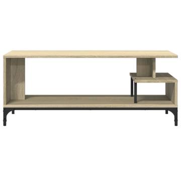 TV Cabinet Sonoma Oak 102x40x41 cm Engineered Wood and Powder-coated Steel