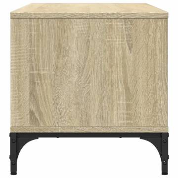 TV Cabinet Sonoma Oak 102x40x41 cm Engineered Wood and Powder-coated Steel