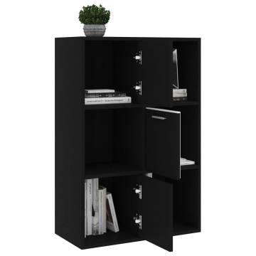 Storage Cabinet Black 60x29.5x90 cm Engineered Wood