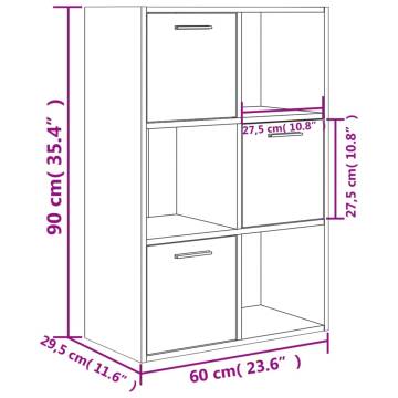 Storage Cabinet Sonoma Oak 60x29.5x90 cm Engineered Wood