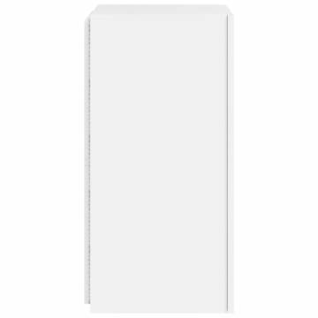 TV Wall Cabinets with LED Lights 2 pcs White 30.5x35x70 cm