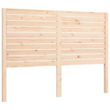 Bed Frame with Headboard 140x200 cm Solid Wood