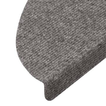 Stair Mats Self-adhesive 15 pcs 56x17x3 cm Grey