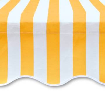 Awning Top Sunshade Canvas Orange & White 350x250 cm